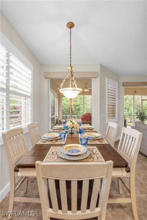 view of dining area