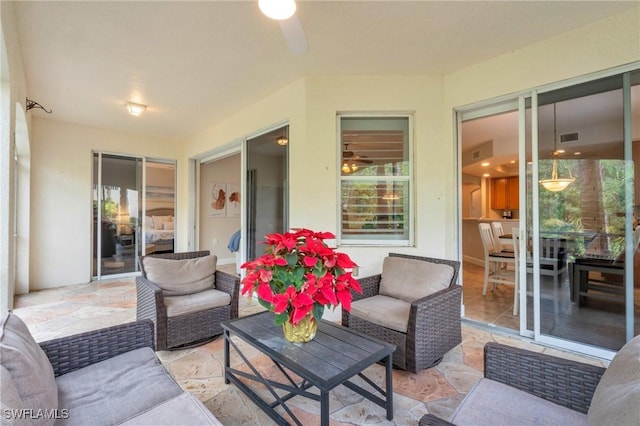 view of patio / terrace with an outdoor living space