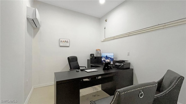 office space featuring a wall unit AC