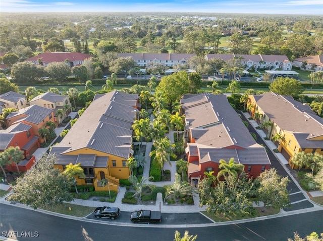 aerial view featuring a residential view