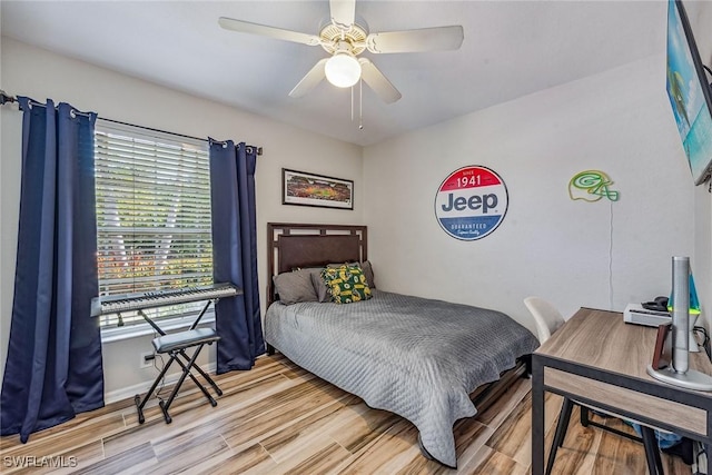 bedroom with ceiling fan