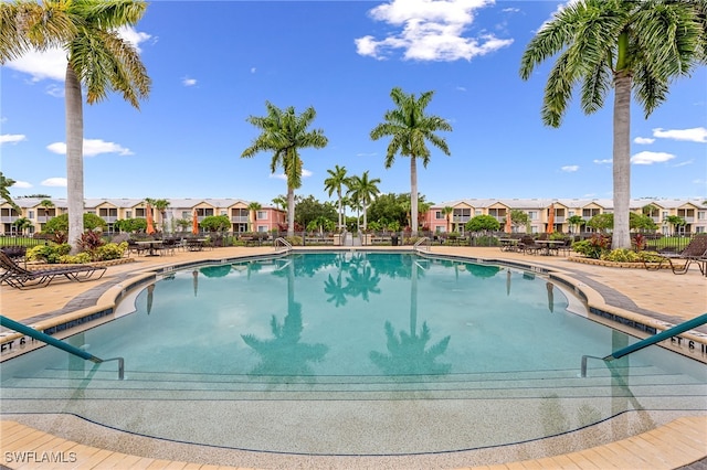 view of pool with a patio