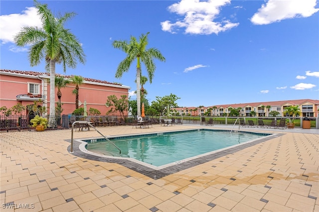 view of pool with a patio area