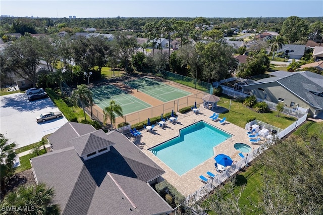 birds eye view of property