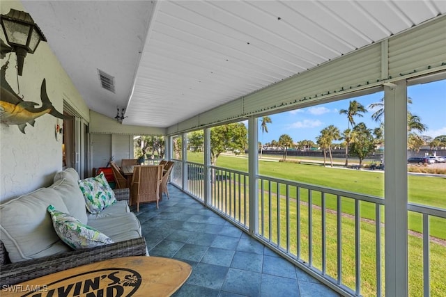 view of sunroom