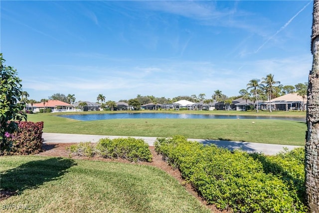 view of water feature featuring a residential view