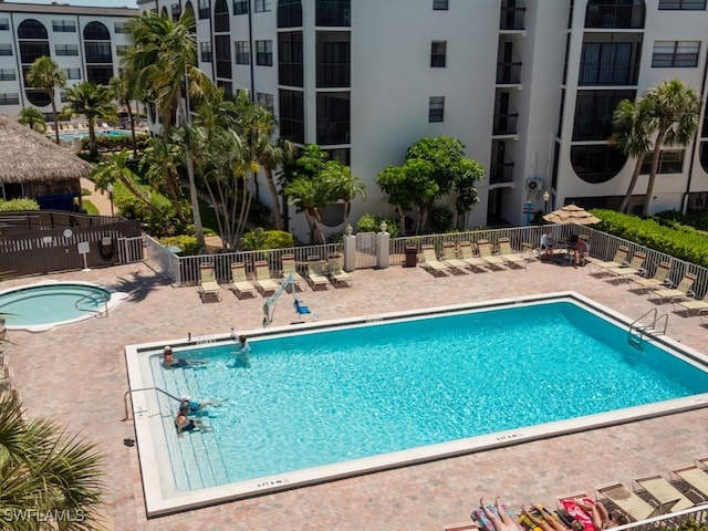 view of pool with a patio