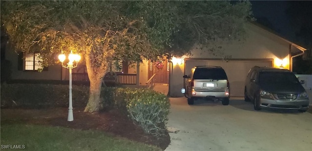 view of front of home featuring a garage