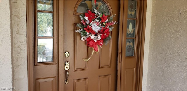 view of doorway to property