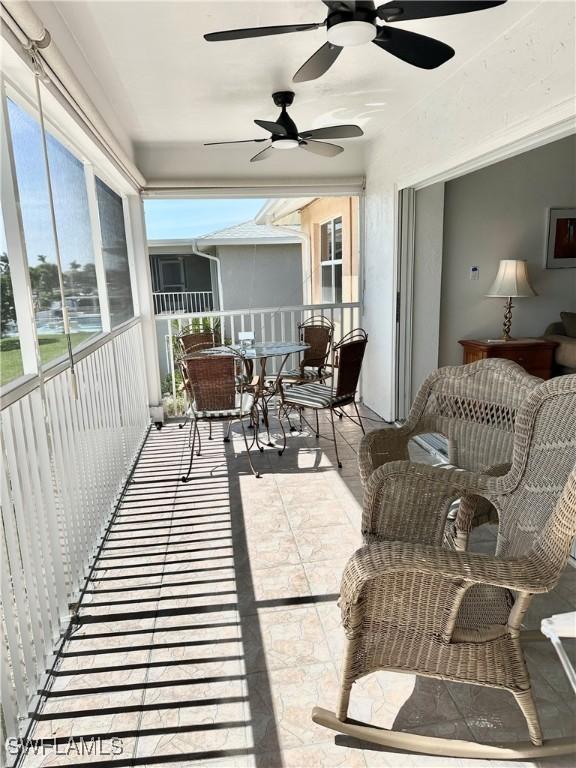 view of sunroom