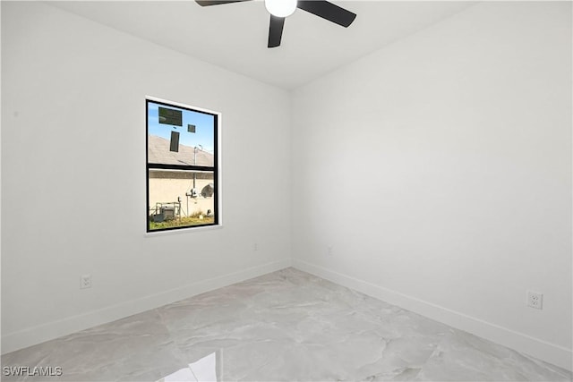 empty room with ceiling fan