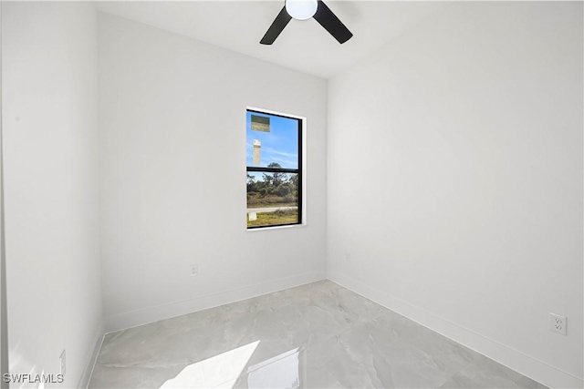 empty room featuring ceiling fan