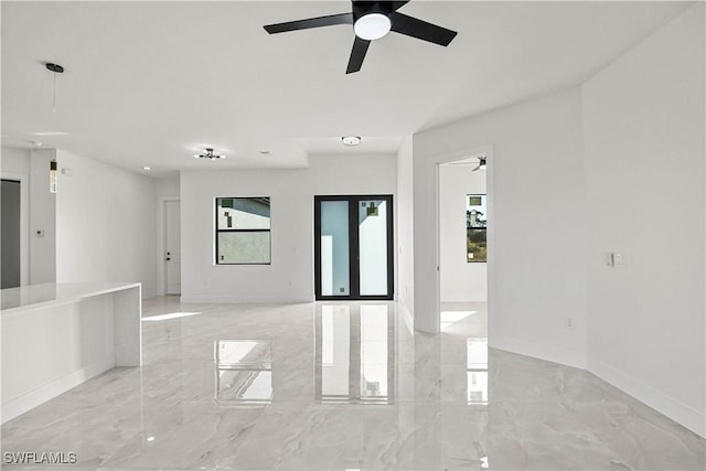 empty room with ceiling fan