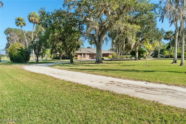 surrounding community featuring a lawn