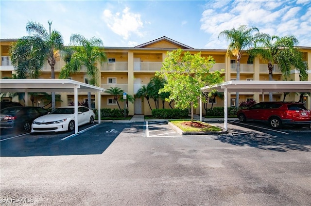 view of parking / parking lot