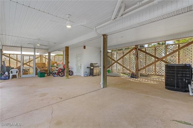 miscellaneous room with concrete floors