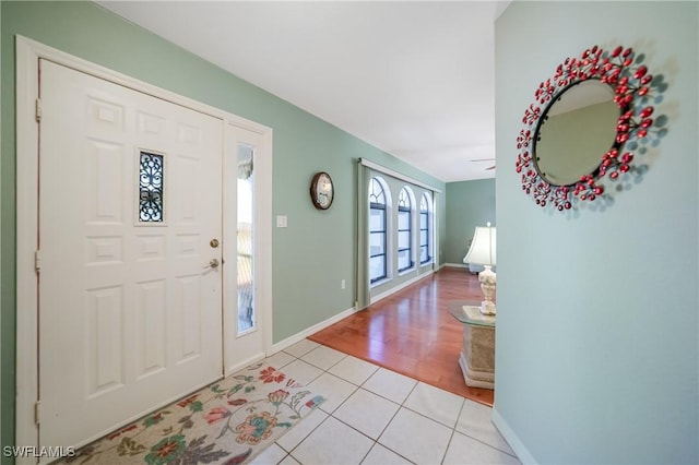 view of tiled entryway