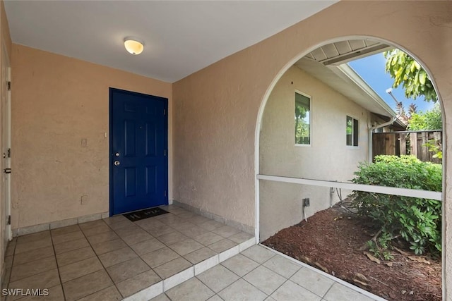 view of doorway to property