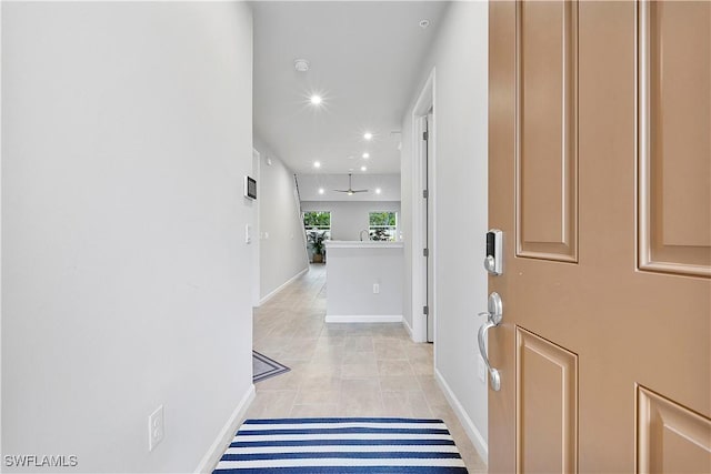 view of tiled foyer