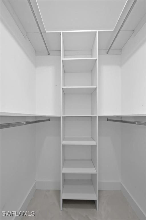 view of walk in closet