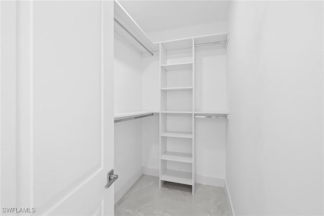 view of walk in closet