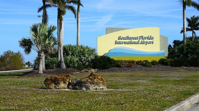 view of community sign