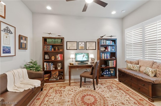 office with ceiling fan