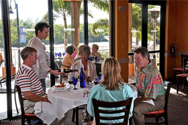 view of dining area