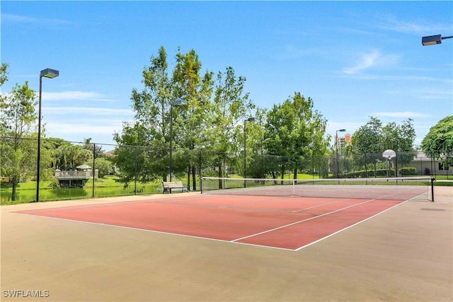 view of sport court featuring basketball court