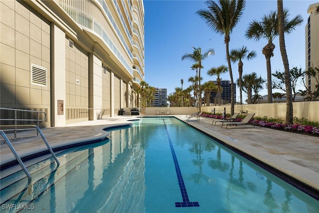 view of pool with a patio