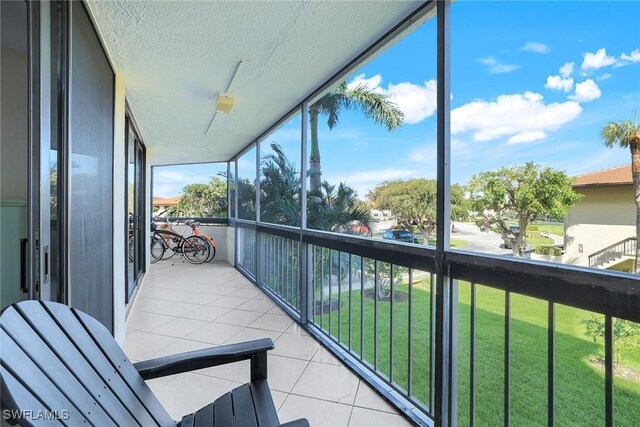 view of sunroom