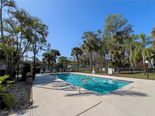 view of pool featuring a patio area