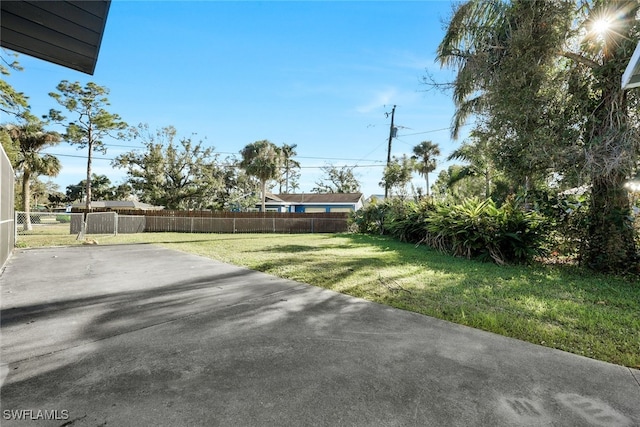 view of yard with a patio