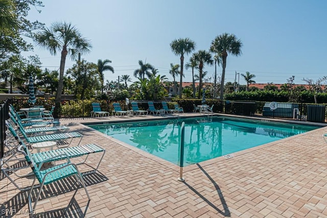 view of pool with a patio