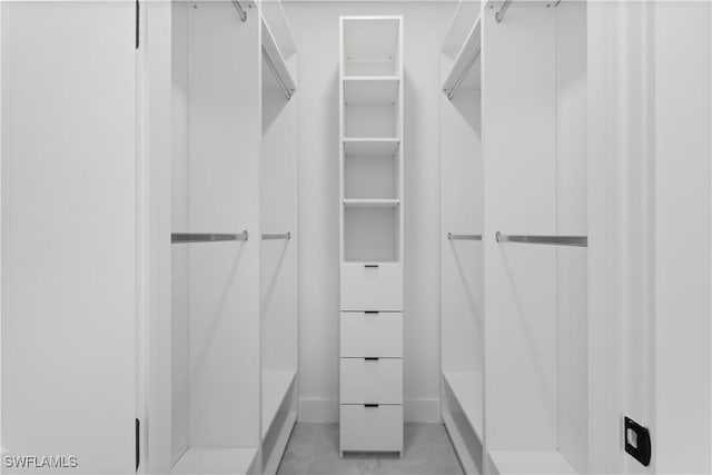 view of walk in closet