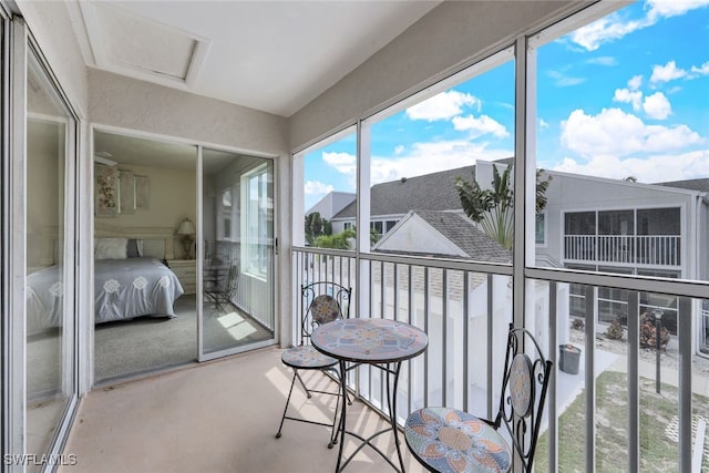 view of sunroom / solarium