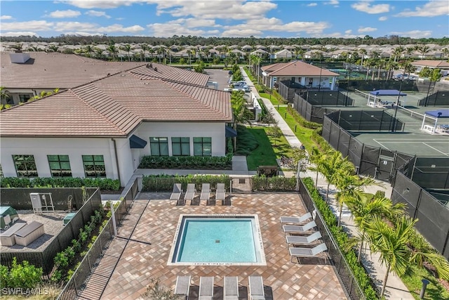 birds eye view of property