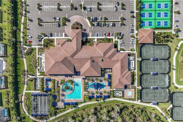 birds eye view of property