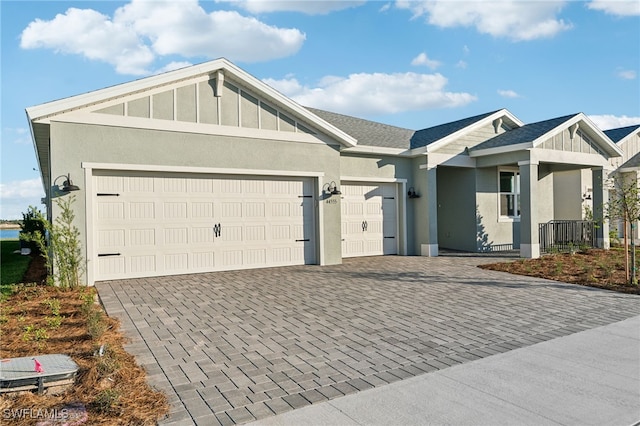 view of front of house featuring a garage