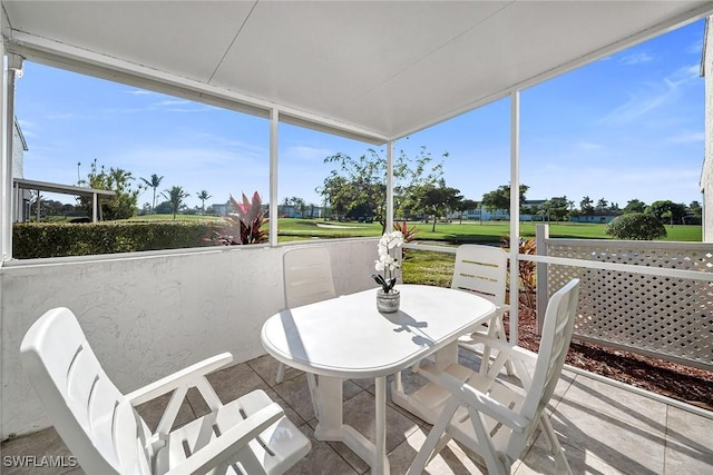 view of sunroom