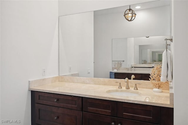 bathroom featuring vanity