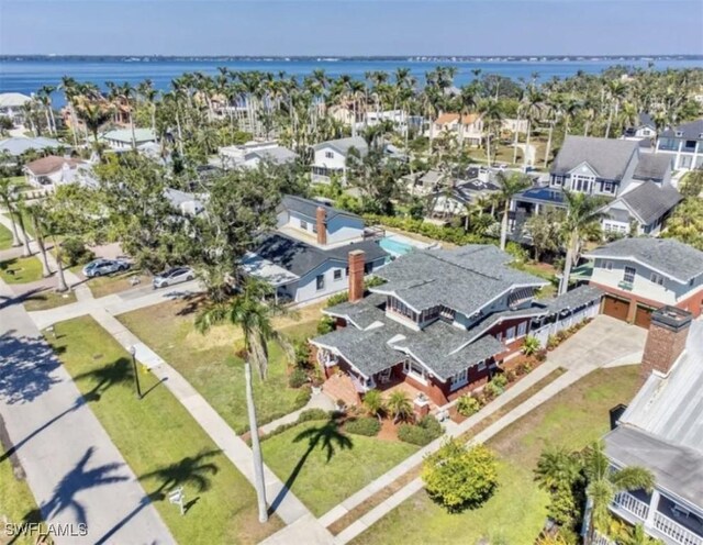 1249 Osceola Dr, Fort Myers, FL 33901 - aerial perspective of suburban area with a nearby body of water