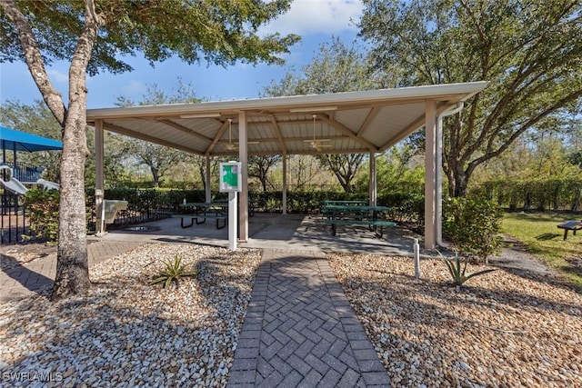 view of home's community featuring a gazebo