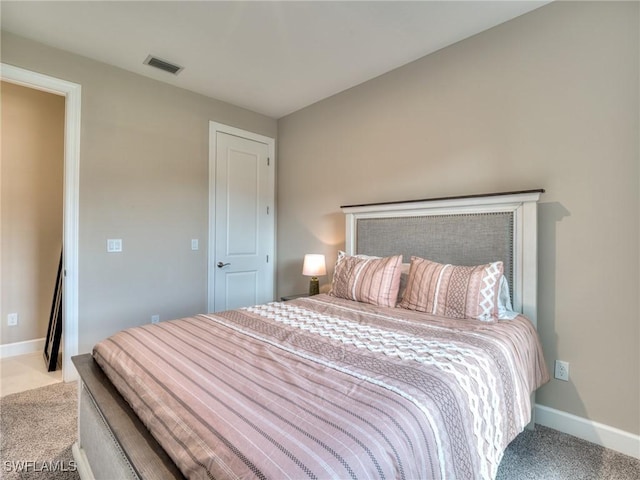 view of carpeted bedroom