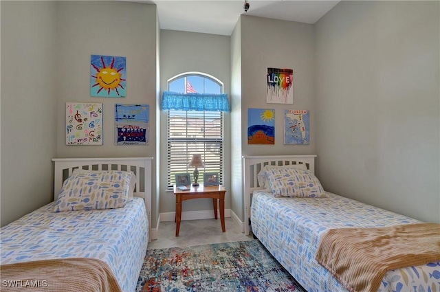 view of tiled bedroom