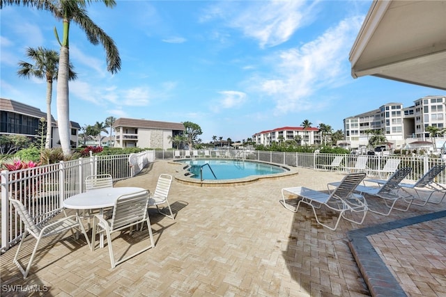 view of pool with a patio