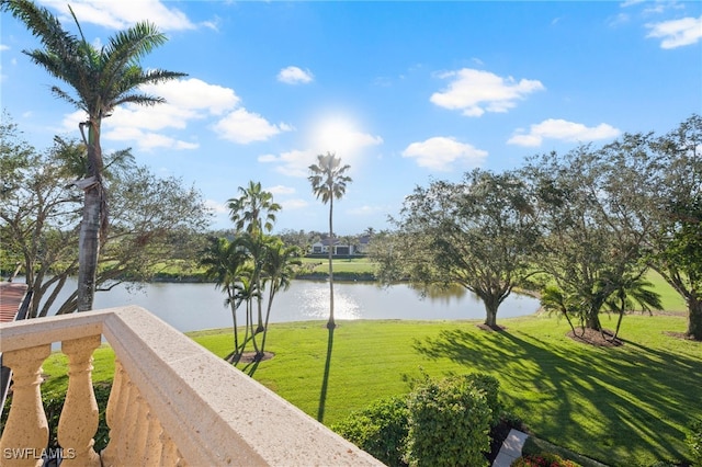 view of water feature