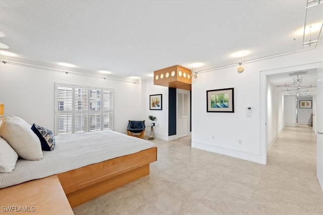 bedroom with ornamental molding