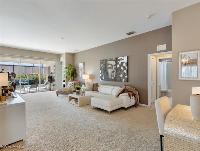 view of carpeted living room