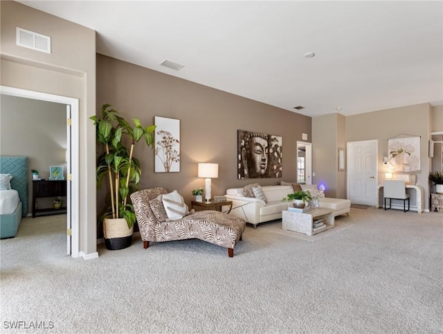 view of carpeted living room